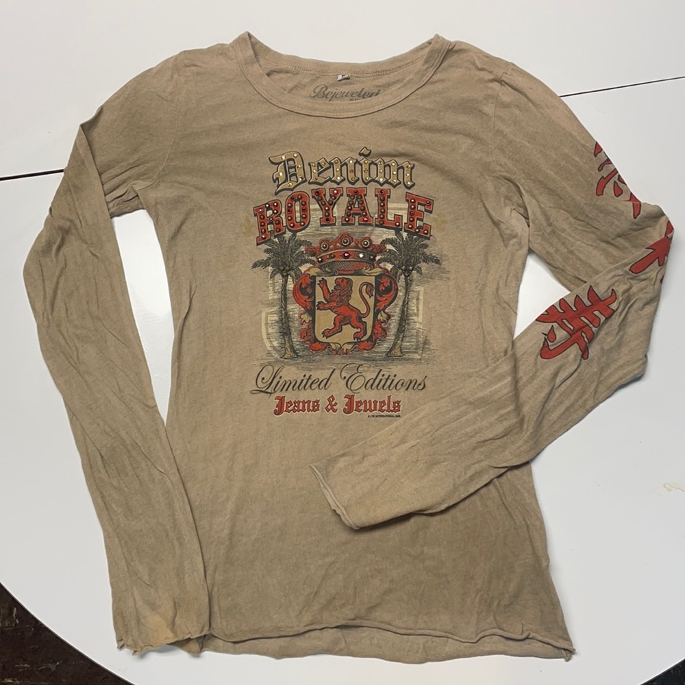 Denim royale vintage long sleeve tee